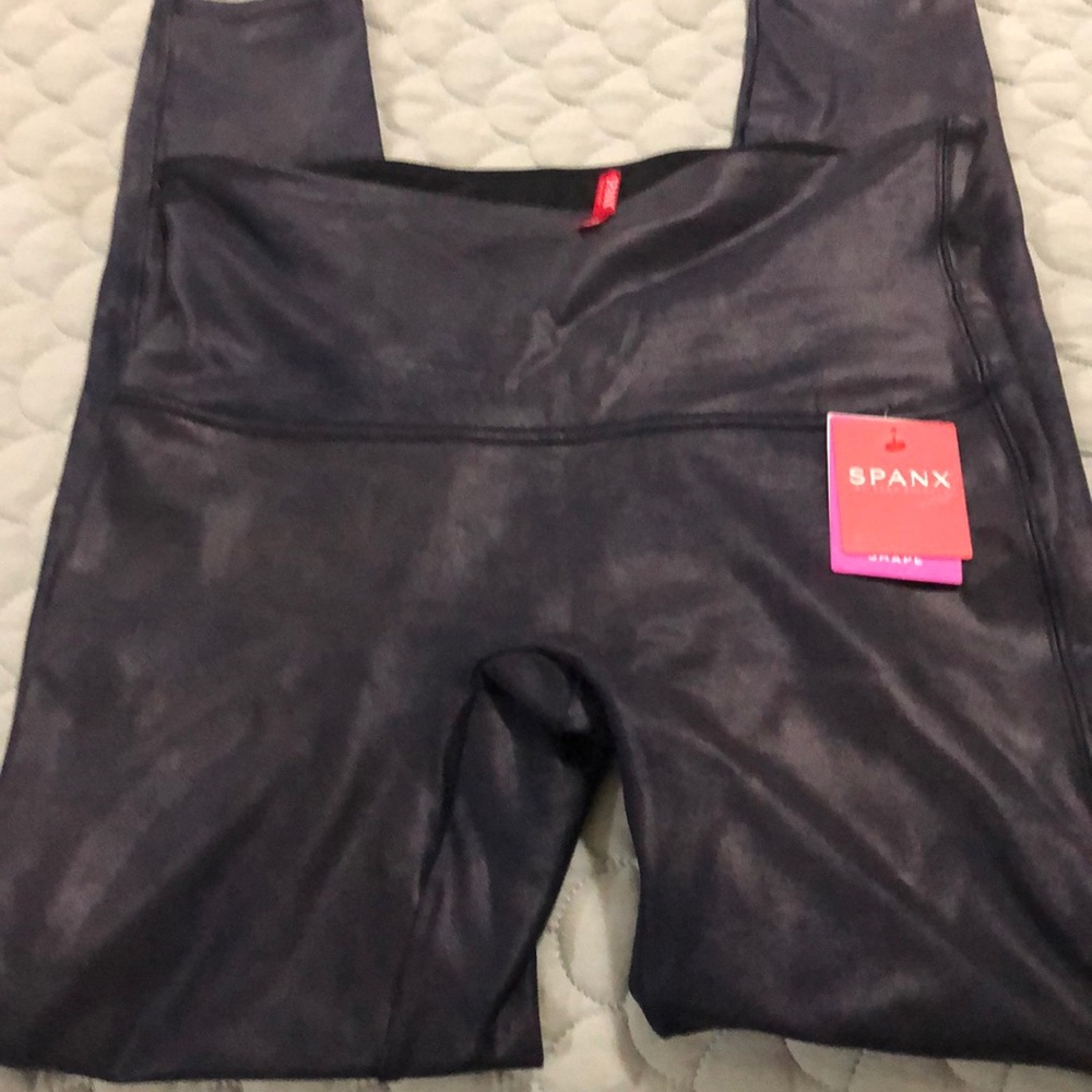 Spanx Faux Leather Leggings size XL NWT